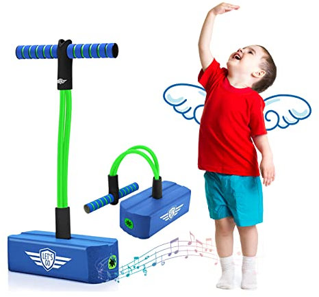 GeschenPark Spielzeug Junge ab 3 4 5 6 7 8 9 10 Jahre, Weihnachten Geschenke für Kinder Outdoor Spielzeug, Garten Spielzeug Kinder Draußen Pogo Stick Outdoor Spiel für Kinder