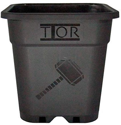 10 x Vaso quadrato forte per coltivazione idroponica 18 litri grande capacità e resistenza (10)