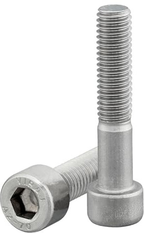 Zylinderschraube mit Innensechskant nach Norm DIN 912 / ISO 4762 Teilgewinde rostfreier Edelstahl A2 V2A Zylinderkopfschraube (M8 x 40 mm, 10 Stück)