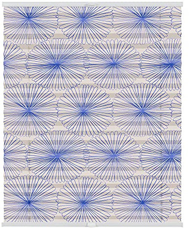 Lichtblick Plissee Klemmfix mit Motiv, ohne Bohren, Verspannt, Blickdicht, Lichtdruchlässig, Made in Germany, Julia Schumacher, Flower Wheel - Blau 100 x 130 cm (B x L)