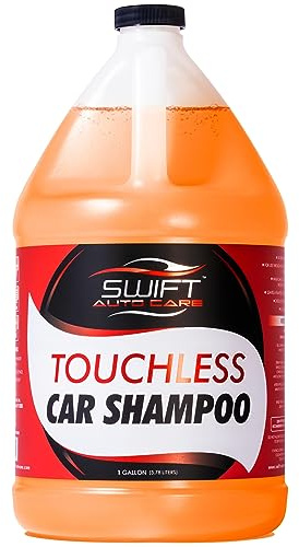Swift Touchless Car Wash Shampoo (1 Gallon) - No Brushing Required, High Foaming Car Soap, Heavy Duty, Auto Detergent for Foam Cannon, Works on Cars, Trucks, RVs, Upholstery & More!