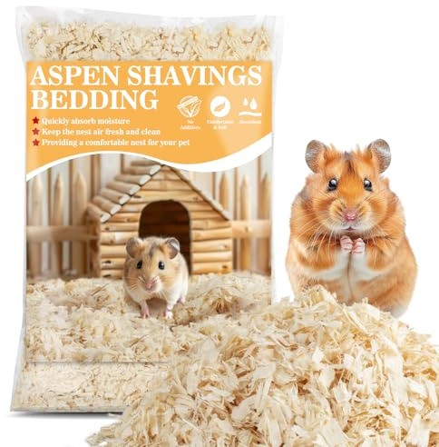 Sukh 14 OZ Aspen Hamster Bedding - Aspen Shavings Pet Supplies Bedding and Litter for Guinea Pig Rabbit Snake Enclosure Horse Bunny Hedgehog Chicken Coop Reptile Chinchilla Small Animal