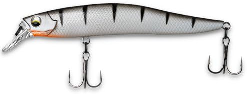 LMAB Flash Vibe 67, 80 & 98 mm - Twitchbait - Suspending & Floating, Hardbait, Wobbler Barsch, Suspender Wobbler, Zander Wobbler (Lauftiefe 1,0-2,0 m | schwebend/suspending, White Tiger, 98 mm)