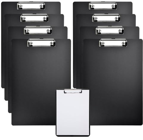 HEKOBAG 8 Stück A4 Klemmbrett 31.5 x 21.5CM Schreibbrett mit Metallklemme Clipboard Folder Zwischenablage Schreibblock Schreibbrett Klemmbrettmappe für Geschäft, Büro, Schule