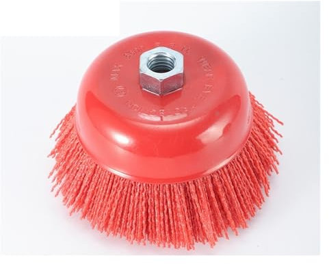 Nylon Bristle Cup Brush Abrasive Filament Nylon Cup Brush for Angle Grinder Safe for Use on Metal, Wood, Aluminum and Plastic Surfaces ( Size : 3 )