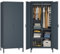 STEELSØN Metallschrank Ituri, Kleiderschrank mit 2 Kleiderstangen, Schlafzimmerschrank Metall anthrazit Garderobenschrank mit 4 Ablagen 170 x 80 x 45 cm