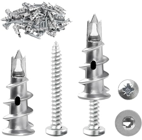 30 Pièces Cheville pour Plaques de Plâtre, 35×8mm Alliage Zinc Cheville