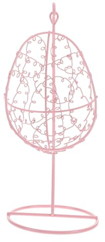 BESPORTBLE Miniature Metal Swing Chair Ornament for Kids Indoor Bedroom Hanging Hammock Dollhouse Accessory Pink Small Decorative Swing for Home and Garden