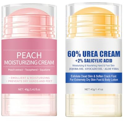 UZEXYA 2 Pièces Crème Hydratante Et Anti-Crevasses Pour Les Pieds, Creme Pieds,Crème Pour Les Pieds Très Secs, Crème De Soin Pour Les Pieds Soulage La Sécheresse Extrême Et Les Crevasses Des Pieds