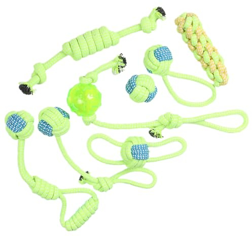 Giocattolo da Tirare per Cane,Cotone 8 Pezzi Set per Animali Resistenti, Giocattoli per Cani Resistenti, Per Riduzione della noia, Gioco Viaggio, Spiaggia, Piscina Giardino Interno, Esterno Famiglia e