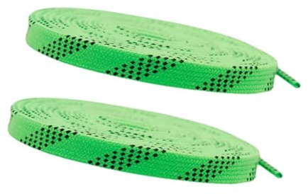 Yunmeryker Lacci per Pattini da Ghiaccio Adattati per Pattinaggio Artistico E Hockey, Lacci Larghi E Piatti per Pattinaggio, Nastri per Pattini da Ghiaccio, Acce, Verde, 244 Centimetri