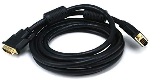 Monoprice Dual Link DVI-D Cable - CL2, Up to 2560x1600 Resolution, Up to 9.9 Gbps Speeds, 28AWG, 10 Feet, Black