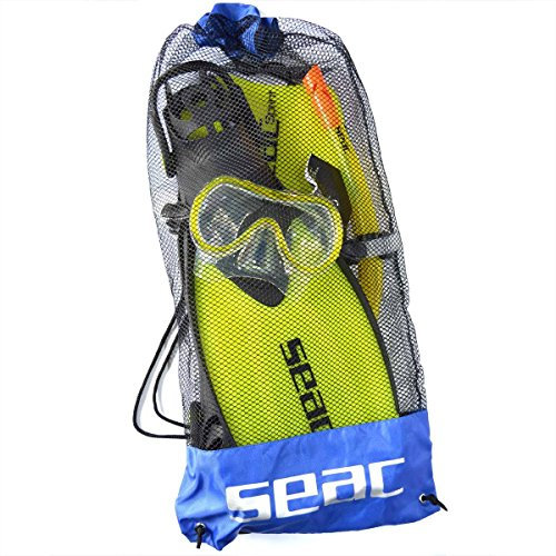 Seac Sub Schnorchelset Tris Sprint gelb Größe 36-38 verstellbar