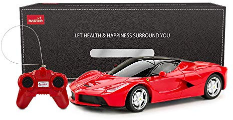 rastar La Ferrari Auto mit Fernsteuerung, Spielzeug im Verhältnis 1:24, rotes Ferrari RC Spielzeugauto für Kinder