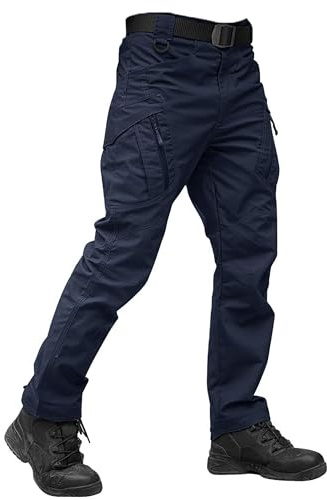 TACVASEN Military Cotton Men's Outdoor Hiking Trousers Multi-Pockets