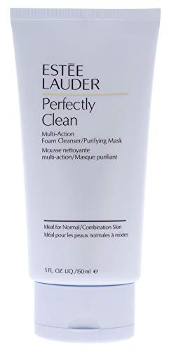 Estée Lauder Perfectly Clean Multi-Action Cream Face Wash Cleanser/Moisture Mask | Ideal for Dry Skin, 5 Ounce