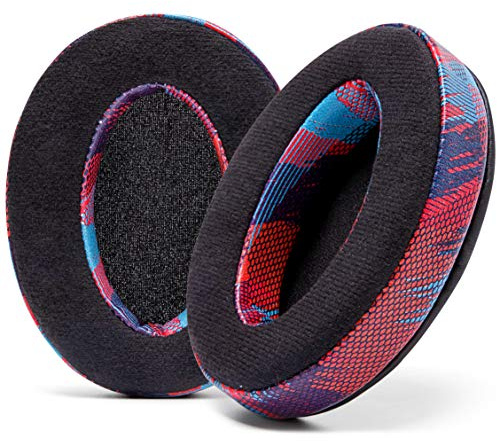 WC PadZ Velour - The Ultimate Upgraded Earpads by Wicked Cushions - Compatible With Audio Technica, HyperX, SteelSeries Arctis & More - Extra Thick - Bigger Opening - Softer Memory Foam | Speed Racer