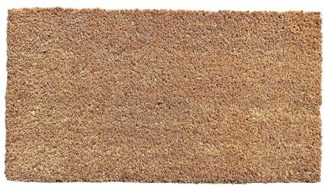 Suelosport - Felpudo de Coco Natural, Resistente y Antideslizante para Interior y Puerta Exterior de Hogar, Oficina, Puertas y Jardín, Liso sin Dibujos - 40 x 70 cm