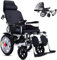 Silla de Ruedas Eléctrica Portátil CZCZ, Negro, Ligera y Plegable con Reposacabezas, Respaldo Ajustable y Joystick, 12AH