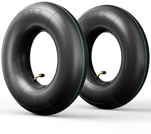 2 Pezzi 13x5.00-6 Camera d'aria con Valvola Curva, 13x5.00-6 Camera d'aria Gonfiabile per Tosaerba, Carrello, Rimorchio da Giardino, Go-Karts, Carrozzine da Spiaggia, Pressa per Erba, Fresa per