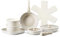 VEVOR 17 Piece Pots and Pans Set Nonstick, Detachable Handle Cookware, Space Saving Induction cookware Set, Kitchen RV Cooking Sets, with Frying, Sauce, Saute, Tempered Glass Lids, Oven Safe, White