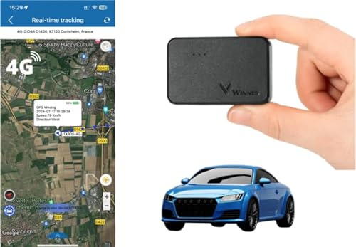 Localizador GPS para Coche, Rastreador para Niños, Bicicleta, Dispositivo Magnético Oculto con 60 Días de Autonomía en Espera, Seguimiento en Tiempo Real, Android App, Mini Localizador GPS TK903 4G