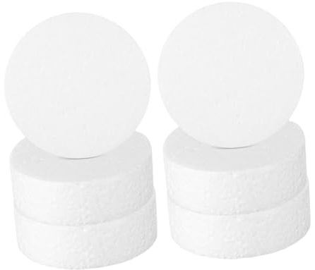 KONTONTY 6 Pezzi Dischi Circolari in Polistirene per Artigianato DIY Cerchi in Schiuma Leggera per Decorazioni Natalizie Progetti Scolastici e Creazioni Artistiche