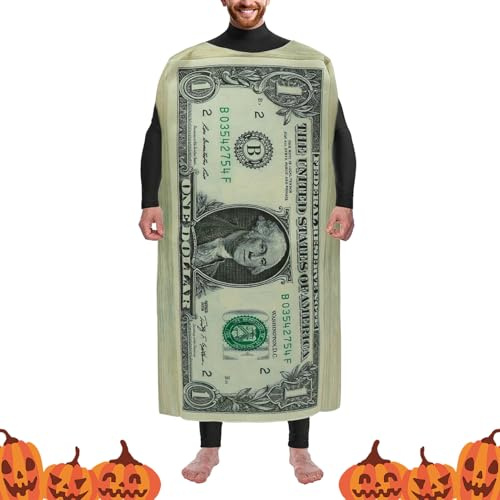 Générique Dollar kostymer - flytande silver outfit - festdräkt 1 dollar maskeraddräkt, halloween teater, skola, scenföreställningar, gemenskapsevenemang familjetemafest