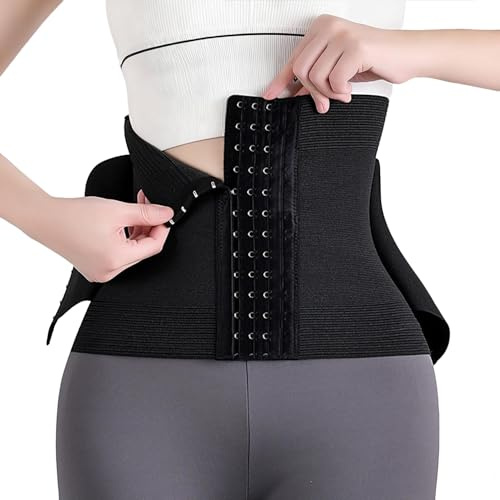 Xynovate Fascia Addominale Dimagrante Pancia Regolabile Donna | Pancera Dimagrante e Snellente Cintura Pancia, Corsetto Modellante Post Operatorio e Post Parto-Nero,XXXL
