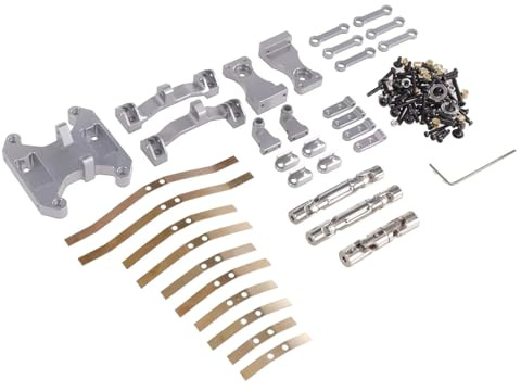 MYUHEDF RC Cars Accessories For WPL B16 B36 1/16 RC Car Metal Balance Chassis Board Seesaw For Spring Plate Drive Shaft Upgrade Parts Modified Accessories(Silver)