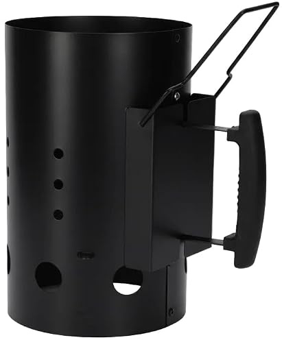 Cookinglife Fire & Flavor - Bricchetto per barbecue, 30,5 cm, in metallo resistente al calore, colore: Nero