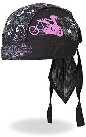 Hot Leathers HWH1022 Lady Rider Stud Head Wrap (Black)