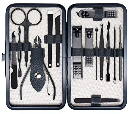FIXBODY Nail Clippers for Men, Nail Grooming Kit, Manicure Kit Gift for Men, Nail Clippers Set for Women, Fingernail Clippers and Toenail Clippers