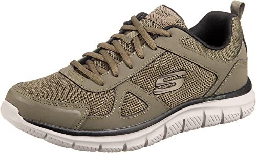 Skechers Men's Track Trainer, Olive, 6.5 UK