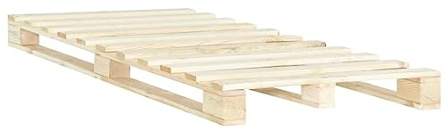 vidaXL Giroletto in Pallet a Doghe Classico Robusto Rustico Struttura Telaio Scocca Letto 120x200 cm Colore Naturale Legno Massello di Pino