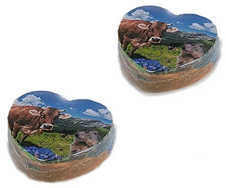 ES 2 Stück Magisches Handtuch Zauberhandtuch, Kuh, Allgau, 20 x 40 cm Alpindesign