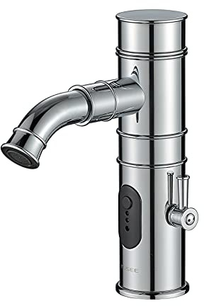 TUSEE Touchless Bathroom Faucet with Rotatable Spout and Manual Option, Bathroom Sink Faucet with Temperature Control and Flow Control, Chrome, TS-5501C