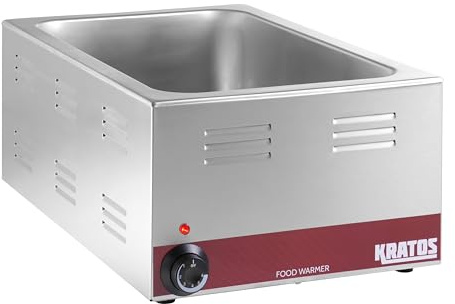 Kratos Commercial Electric Countertop Food Warmer | Portable Steam Table Food Warmer for Catered Events | NSF Certified |120V, 1200 Watts | Stainless Steel | Fits 12 x 20 Food Pans (28W-168)