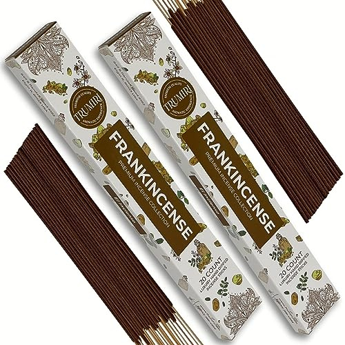 TRUMIRI Trumiri Incense Sticks - Total 40 Frankincense Scented Insence-Sticks - Dual Pack of 20 Insenses - Insents - Incents - Inscense - Incence - Incienso - All Natural Incense Sticks