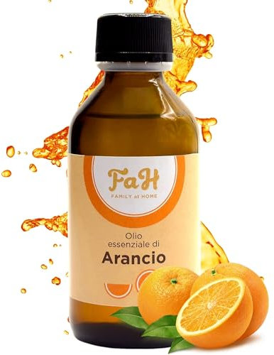 Aroma di Arancia per Panettone e Dolci Lievitati, Maxi Formato 100 ml, Olio Essenziale di Arancia Alimentare, Puro e Naturale ideale per Colomba, Torte, Biscotti e Creme, Senza Zucchero