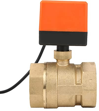 Vanne à Bille Motorisée en Laiton AC 220V DN50, 2 Voies, 3 Fils, Contrôle à 2 Points, Connexion électrique sans Goutte, Vanne d'eau