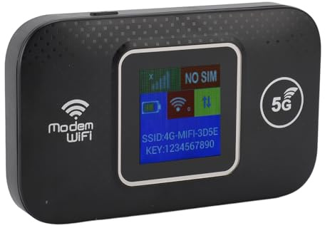 Mobiler Router, 4G Mobiler WLAN Hotspot Tragbarer für Unterwegs, SIM Karte 300 Mbit/s Hochgeschwindigkeits zu 10 Geräten