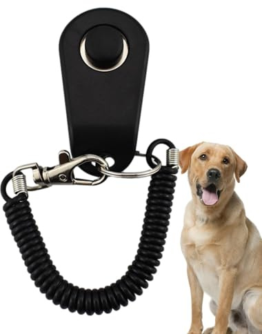 Clicker per addestramento del Cane con Cinturino da Polso | Leggero e Resistente, clicker per Cuccioli, Strumento di addestramento per Cani e Animali Domestici, 2,56 x 1,38 x 0,67 Pollici