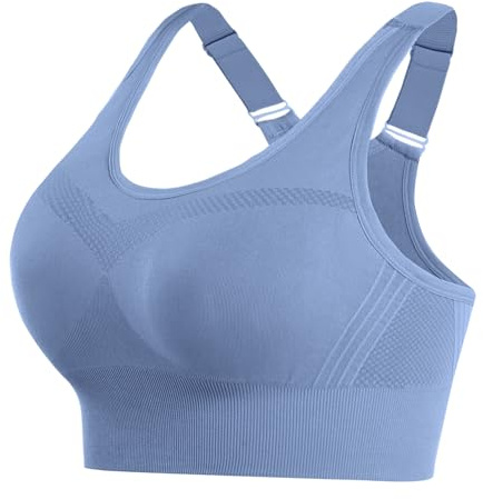 Litherday Reggiseno Sportivo Donna Schiena Incrociata Palestra Blu M