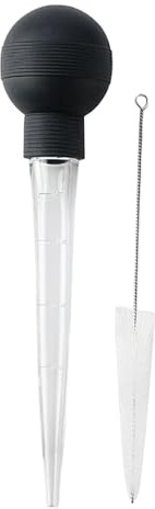 JIEBWCHA Seringue de cuisine pour la volaille - Seringue de marinade pour viande - Seringue de cuisine avec brosse de nettoyage pour liquides chauds, préparation de viande, Thanksgiving, repas de fête