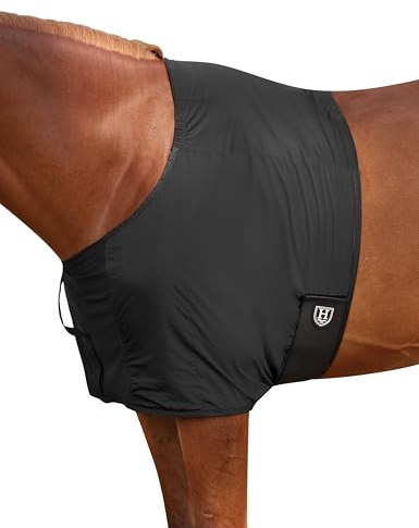Harrison Howard Sleek Nylon and Stretch Horse Shoulder Guard Chest Protector Black L
