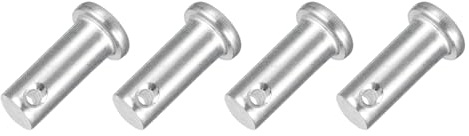 Kvartsman 4 stycken M10 x 25 mm ett hål gaffelhuvuden 304 rostfritt stål platt huvud gaffelstift hitch pin för släpvagn latch mekanisk reparation möbelmontering industriell utrustning