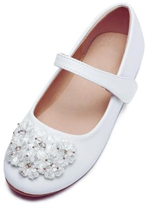 Ballerine da Bambina con Unicorno, Scarpe Basse Casual, Colori Metallizzati, Suola Arcobaleno Antiscivolo (White, Sistema Taglie Calzature EU, Adolescente, Numero, Media, 35)