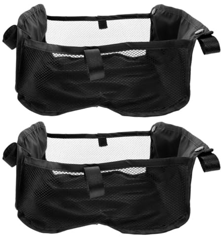 OFFSCH Organizer Porta Passeggino 2 Pezzi, Cestino Inferiore Pieghevole Resistente, Grande Capacità Portaoggetti per Carrozzina, Adatto per Shopping e Uso Quotidiano