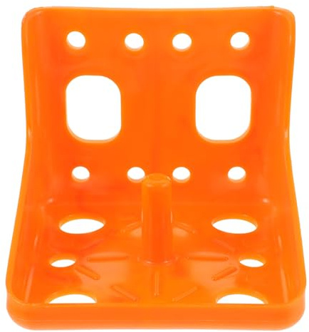 Support de Bloc à Lécher pour Bétail et Chevaux en PE Orange | Usage Ferme Domestique ou Commerciale, Accessoire pour Fourrage et Sel, Format Renforcé pour Élevage Style Aléatoire